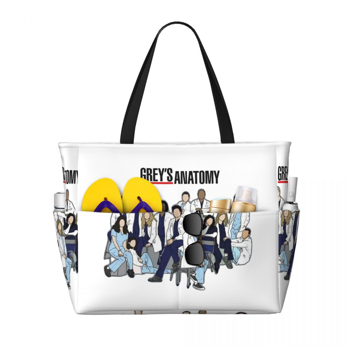 Yoga Anatomy Of Fitness - Greys Anatomy Seasons Beach Tote Bag