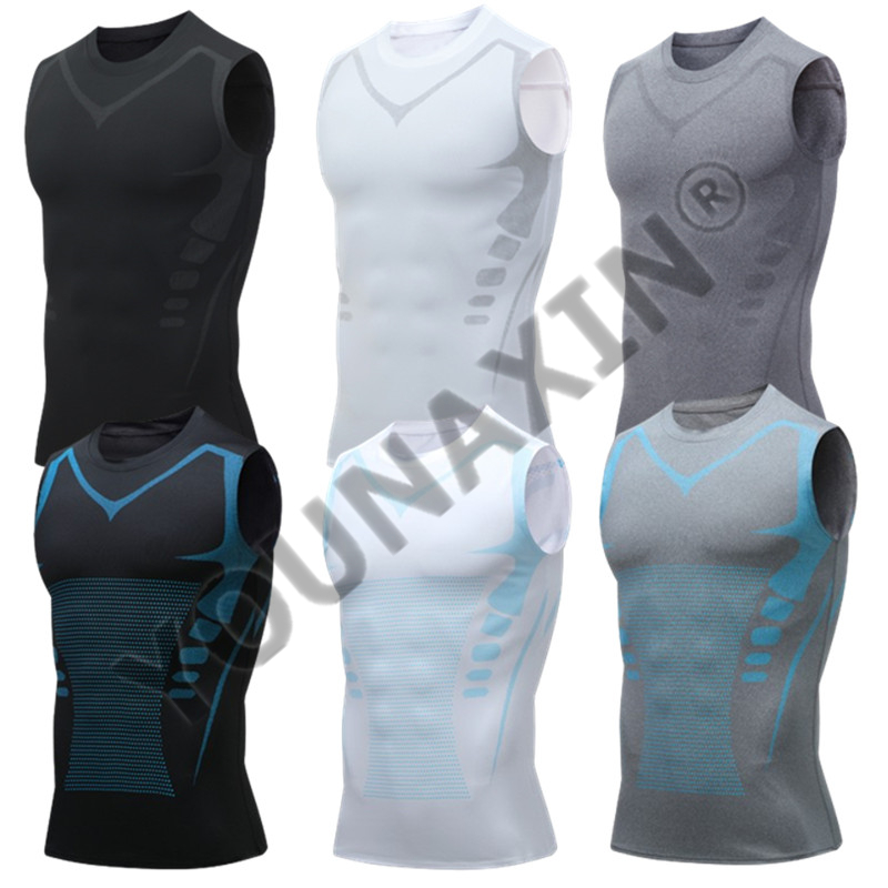 Yoga Fitness Top - 3 Pieces Men's Sleeveless T-Shirts Base
