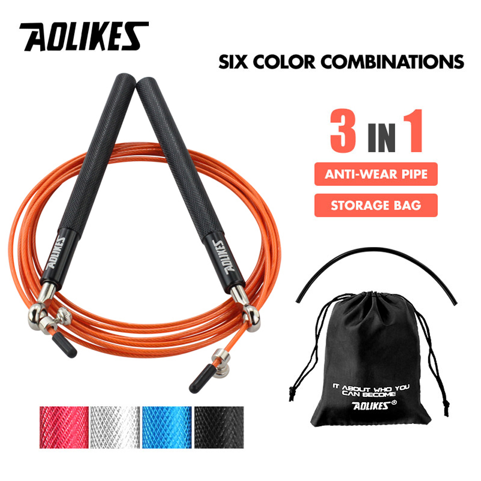 Speed Skipping Rope - AOLIKES 1PCS Crossfit Speed Jump Rope