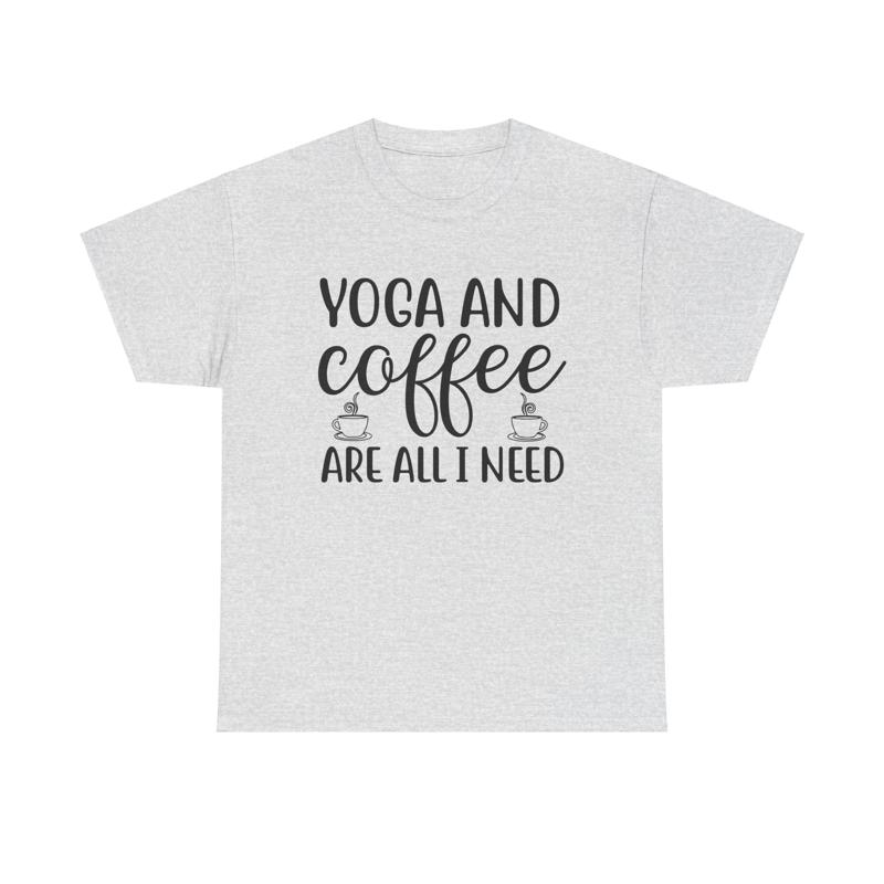 Yoga and Coffee T Shirt funny  - Yoga Fitness Quotes 评论和价格