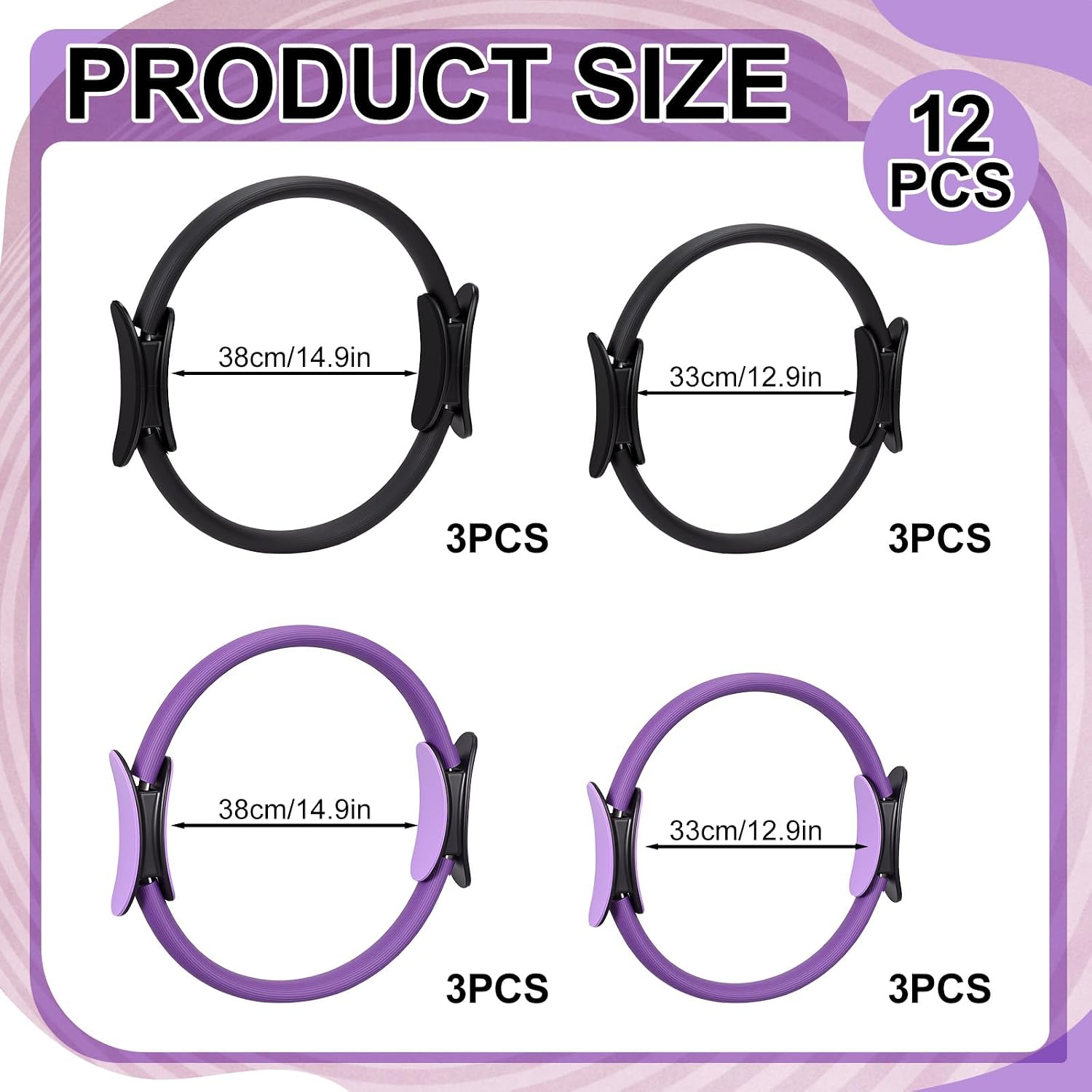 12 Pcs Pilates Ring Set Dual S - Pilates Ring Circle 评论和价格