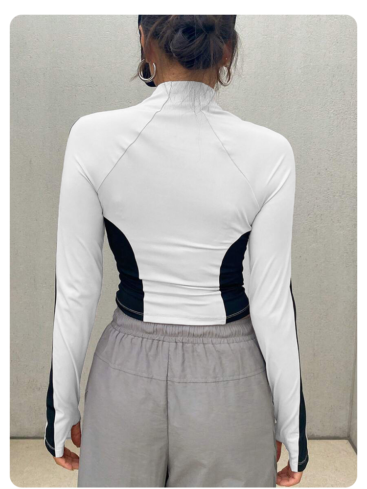 Yoga Clothes Stand Up Collar J - Yoga Fitness Top 评论和价格