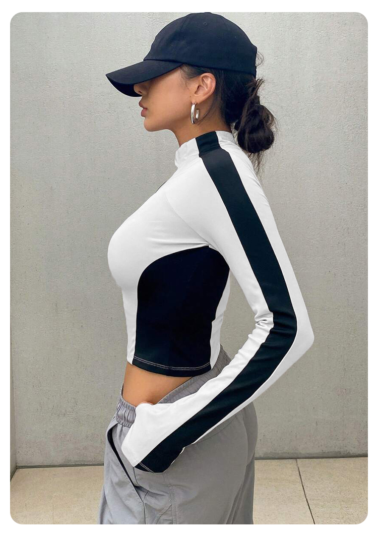 Yoga Clothes Stand Up Collar J - Yoga Fitness Top 评论和价格