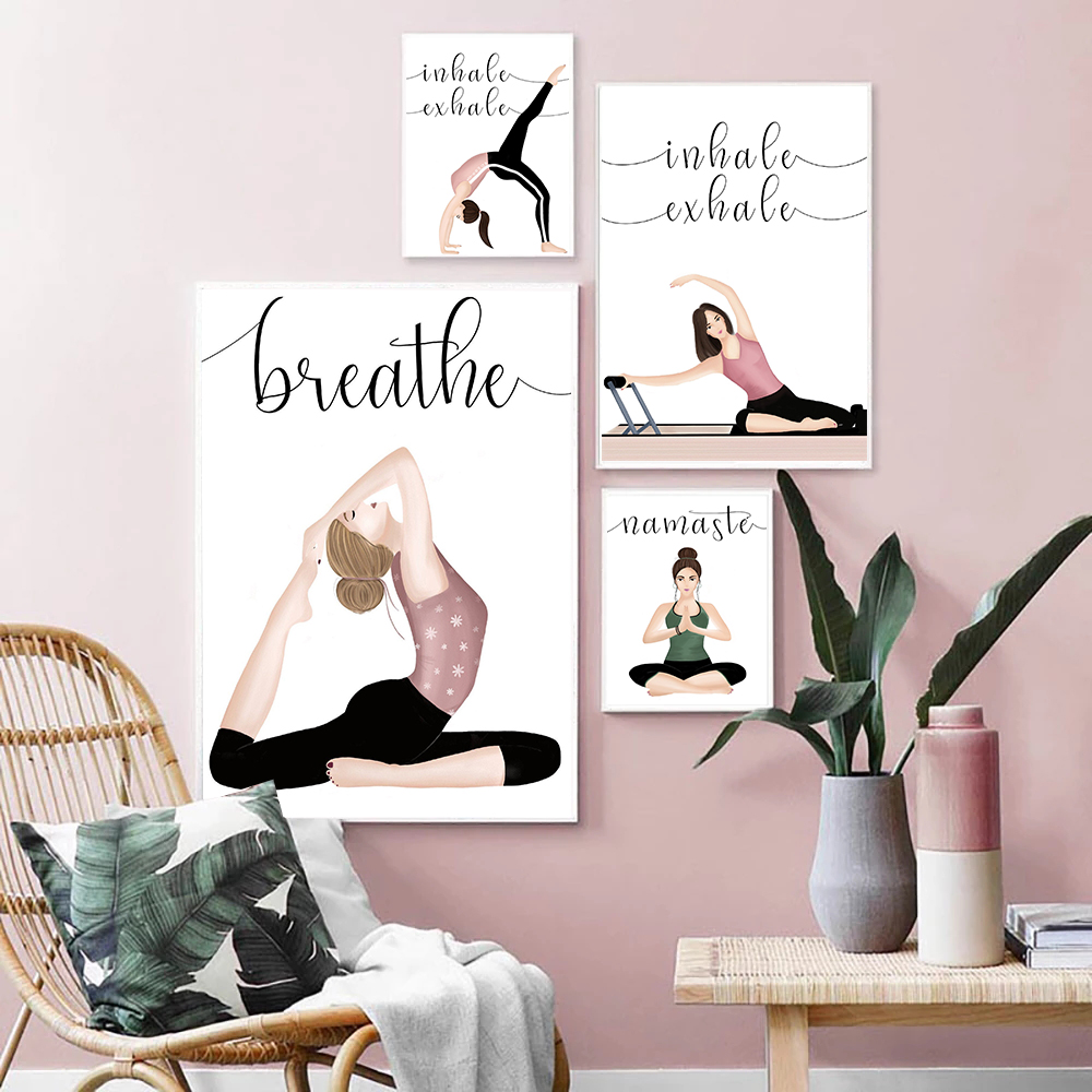 Inhale Exhale Quote Yoga Poste - Yoga Fitness Quotes 评论和价格