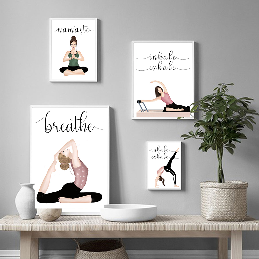 Inhale Exhale Quote Yoga Poste - Yoga Fitness Quotes 评论和价格