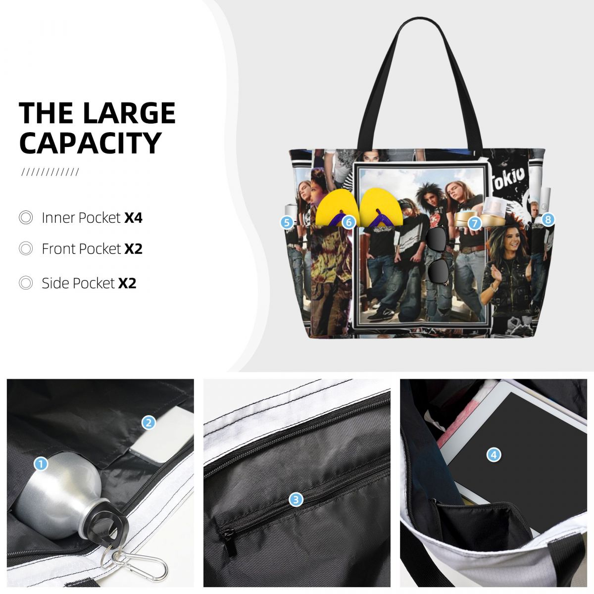 Tokio Hotel Emblem Beach Tote  - Yoga Fitness Hotel 评论和价格