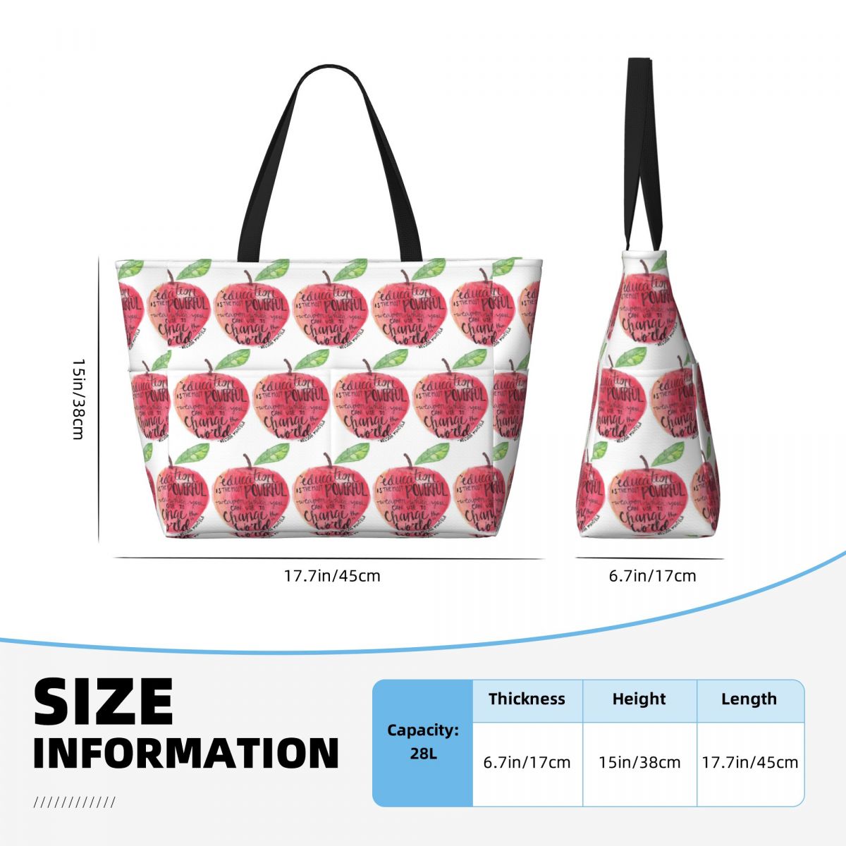 Teacher Quote Beach Tote Bag S - Yoga Fitness Quotes 评论和价格