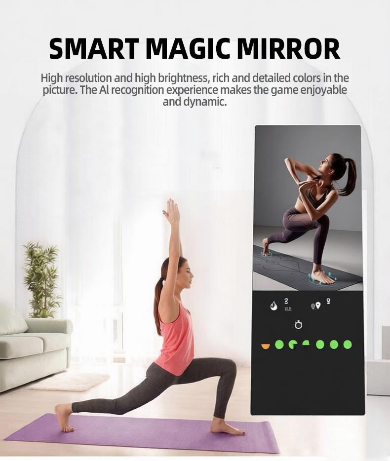 Smart A-Shape Fitness Mirror w - Yoga Fitness Hotel 评论和价格