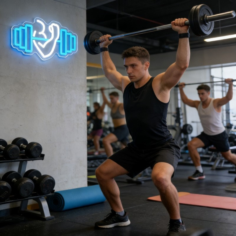 Bicep Dumbbell Neon Sign LED W - Yoga Fitness Quotes 评论和价格