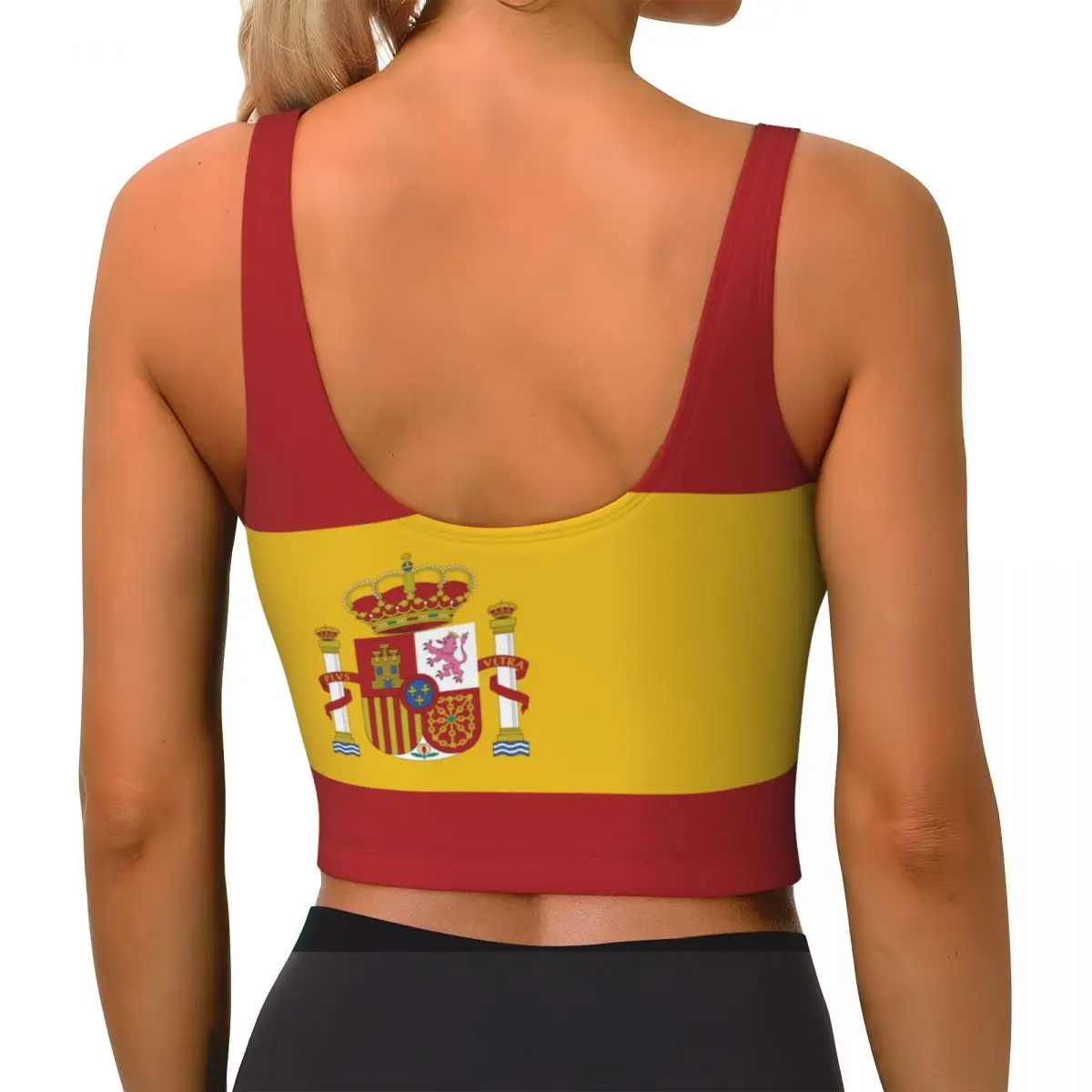 Spain Flag Basic Tops Women Sa - Yoga Fitness Top 评论和价格